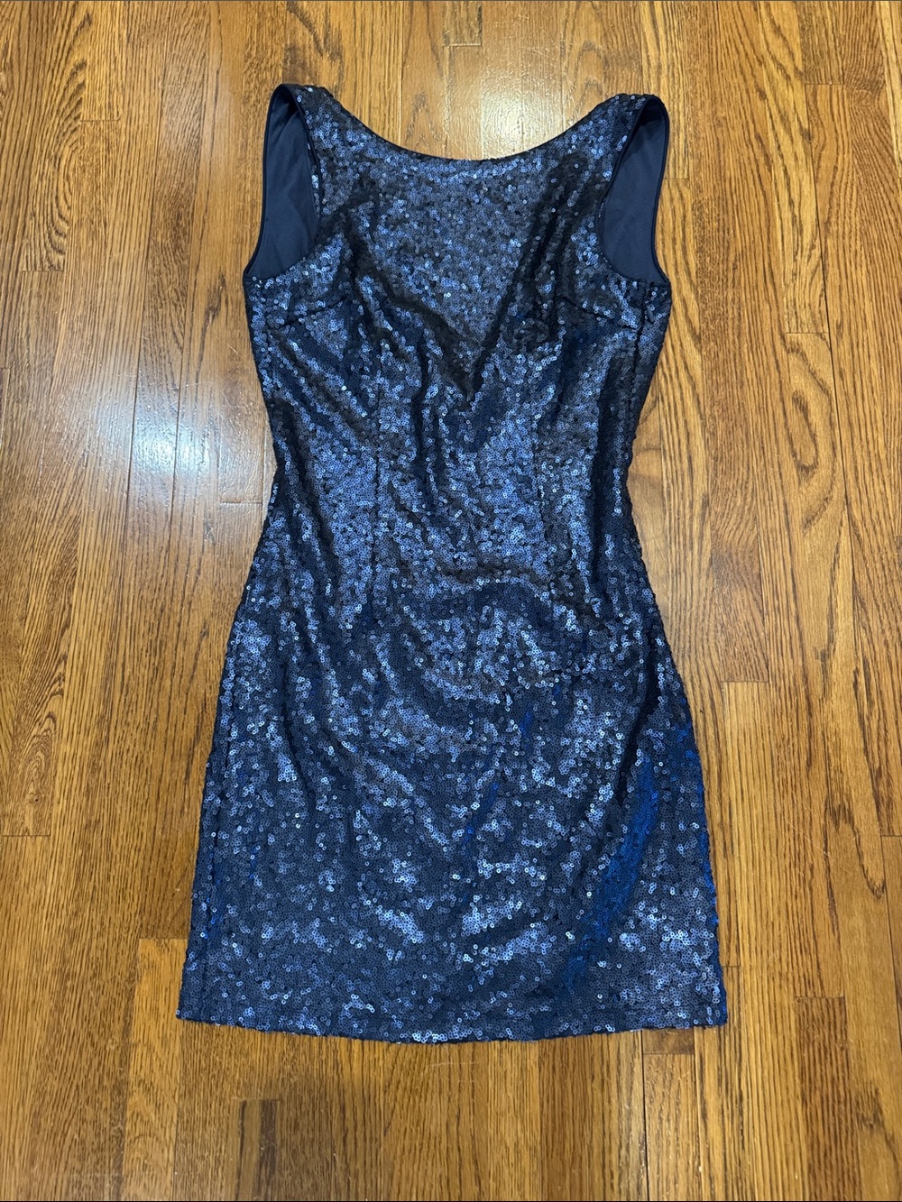 Lulu’s Sleeveless Navy Sequin Sheath Dress